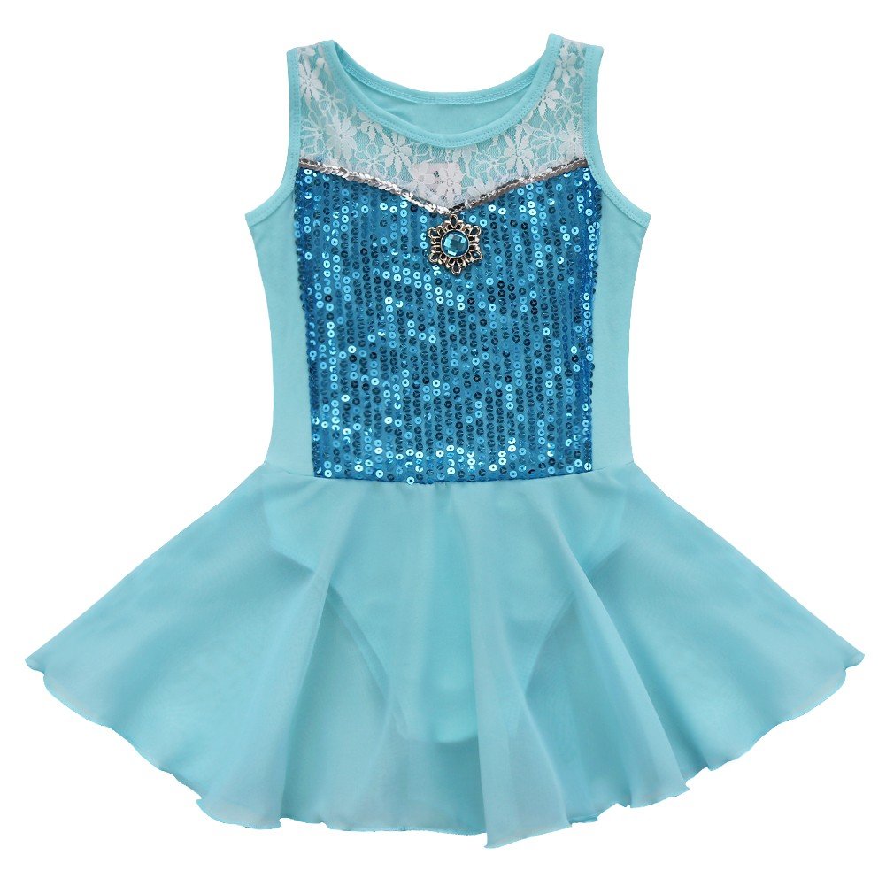 YiZYiF Girls Gymnastics Dance Dress - Kids Ballet Tutu Leotard with Chiffon Skirt - Perfect for Ballet Recitals, Gymnastics Competitions & Dance Performances