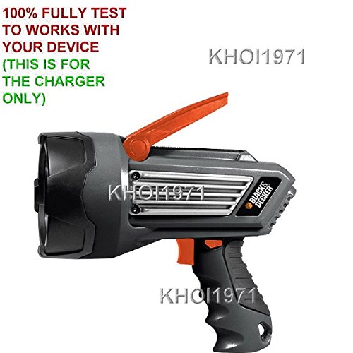Black & Decker 10 LED 755 LUMENS Spotlight Wall Charger AC Adapter Cord - Compatible with RED, Orange, Grey & Black-Trim Models - Perfect for Home Security, Outdoor Camping & Emergency Lighting
