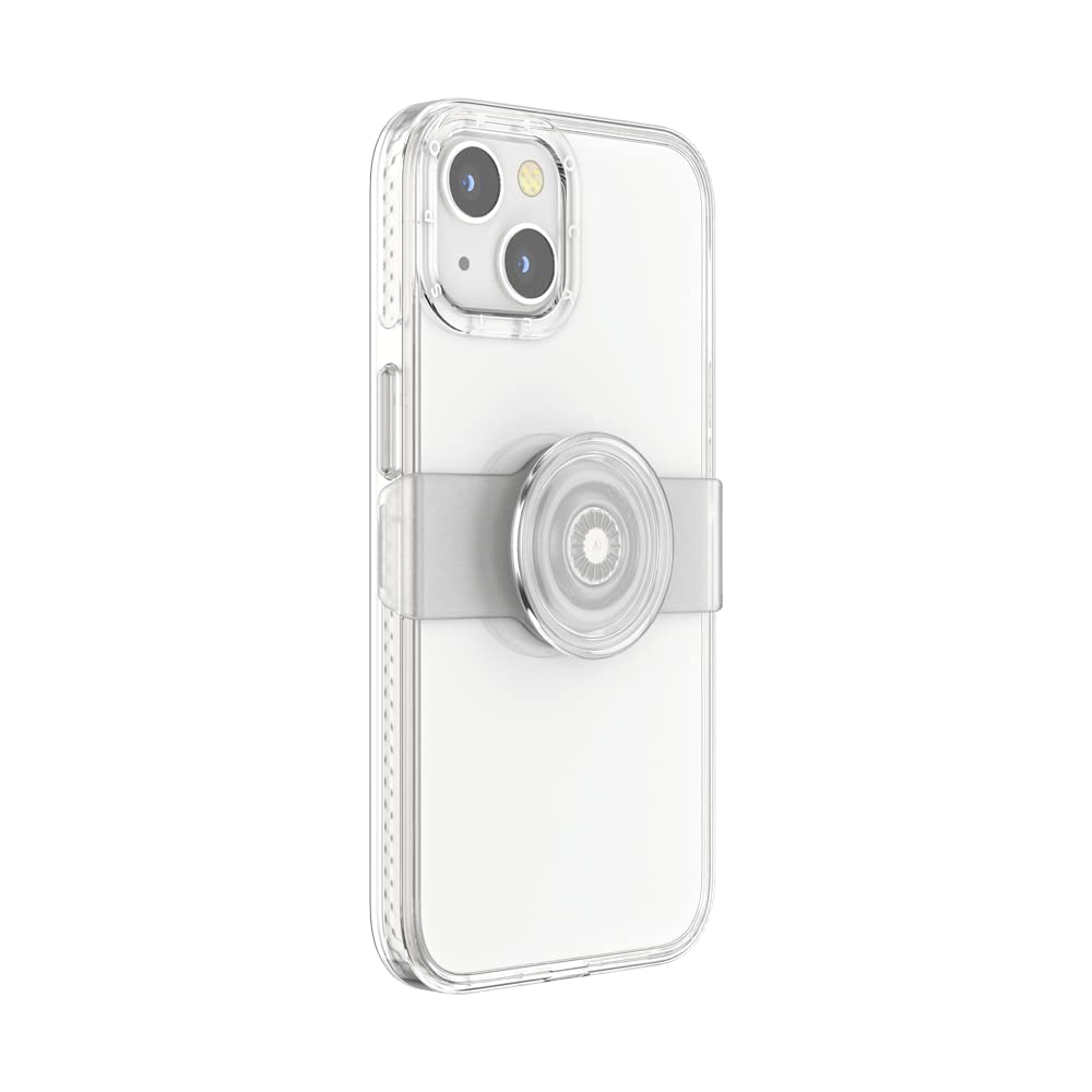 PopSockets Clear iPhone 13 Case with Grip & Slide - Protective Phone Cover with Secure Hold for iPhone 13 - Perfect for Hands-Free Use, Selfies, and Everyday Protection