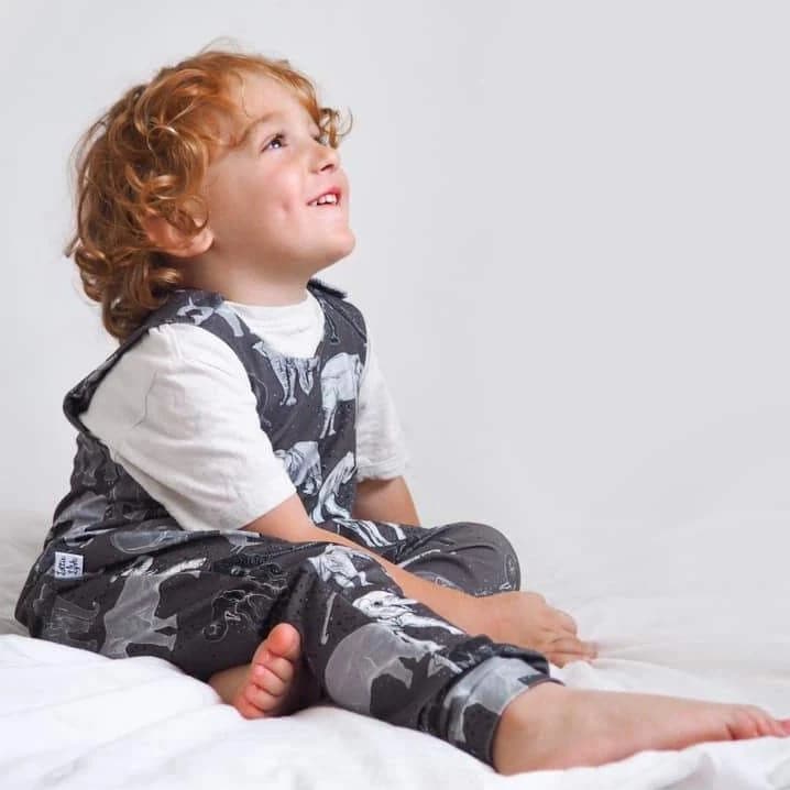 Organic Cotton Baby & Toddler Dungarees with Cute Elephant Design - Soft, Comfortable Overalls for Playtime, Daycare & Outdoor Adventures