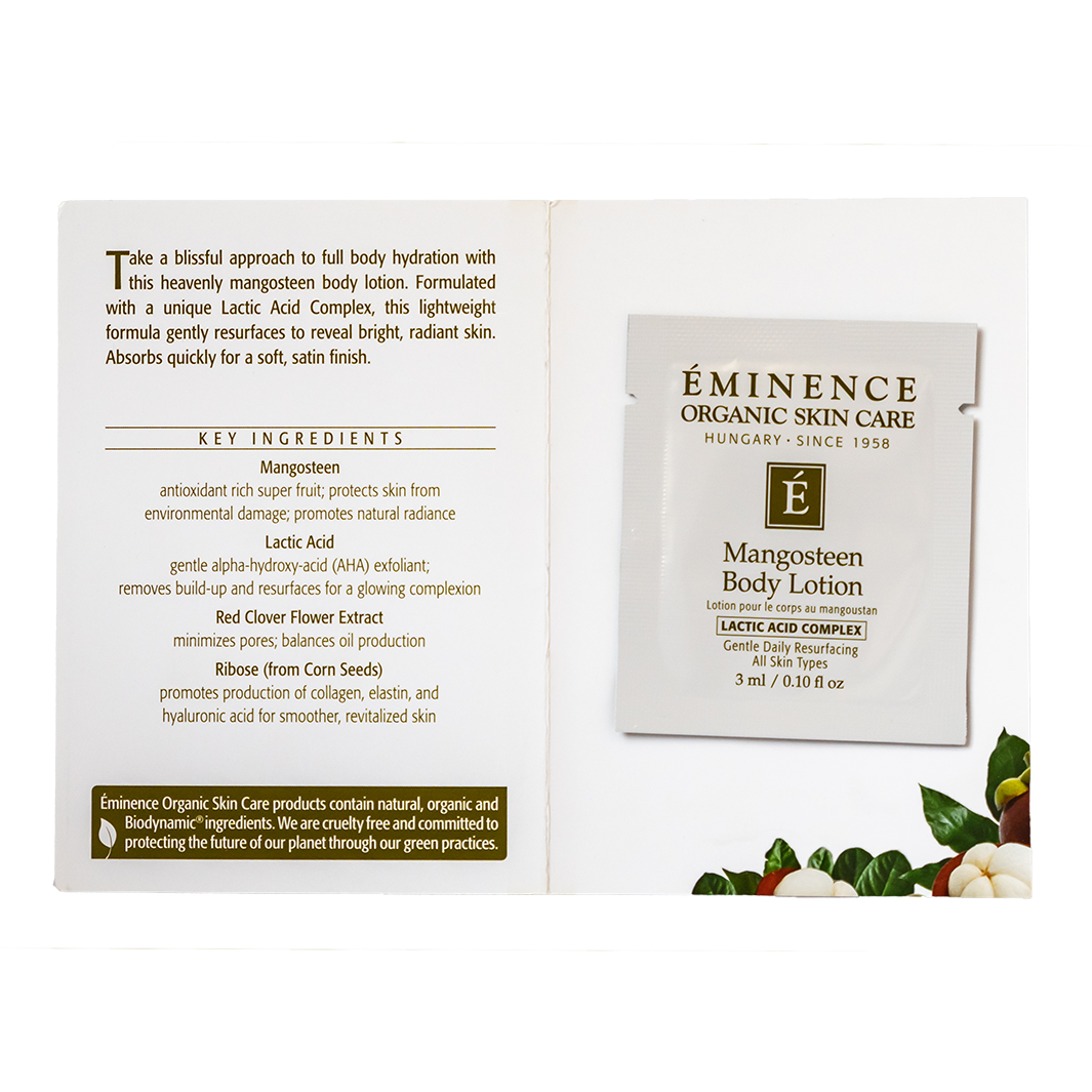Eminence Organics Mangosteen Body Lotion - Hydrating & Nourishing Moisturizer for Dry Skin | Perfect for Daily Use & Spa Days
