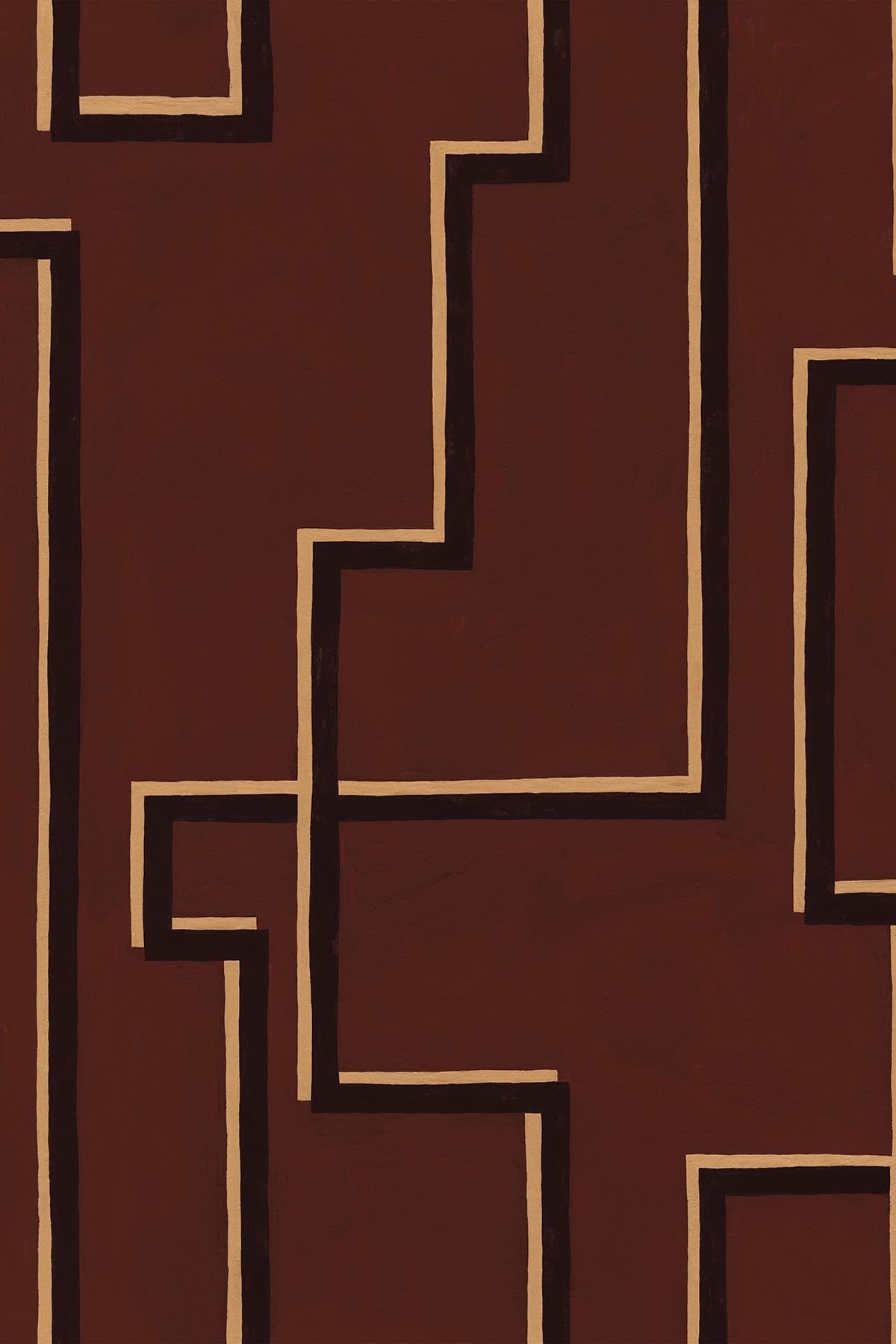 Shadow Lines Marsala Red - Elegant Home Decor for Living Room, Bedroom & Office - Perfect for Wall Art, Accent Pieces & Gift Giving