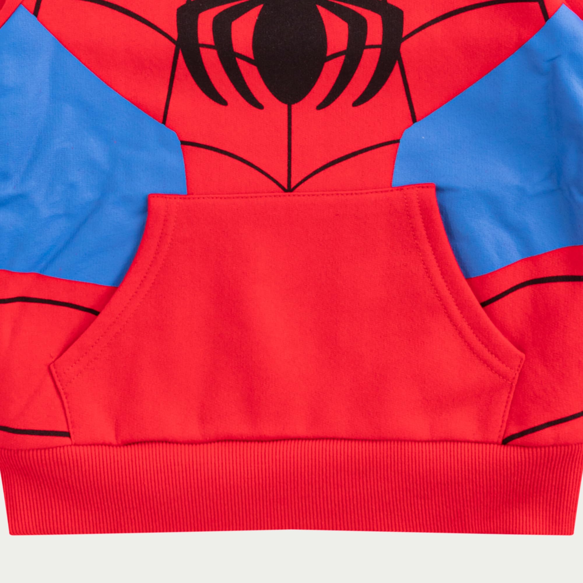 Marvel Spider-Man Boys Hoodie for Toddlers & Kids - Soft Cotton Pullover with Graphic Print - Perfect for Playdates, Halloween & Everyday Wear