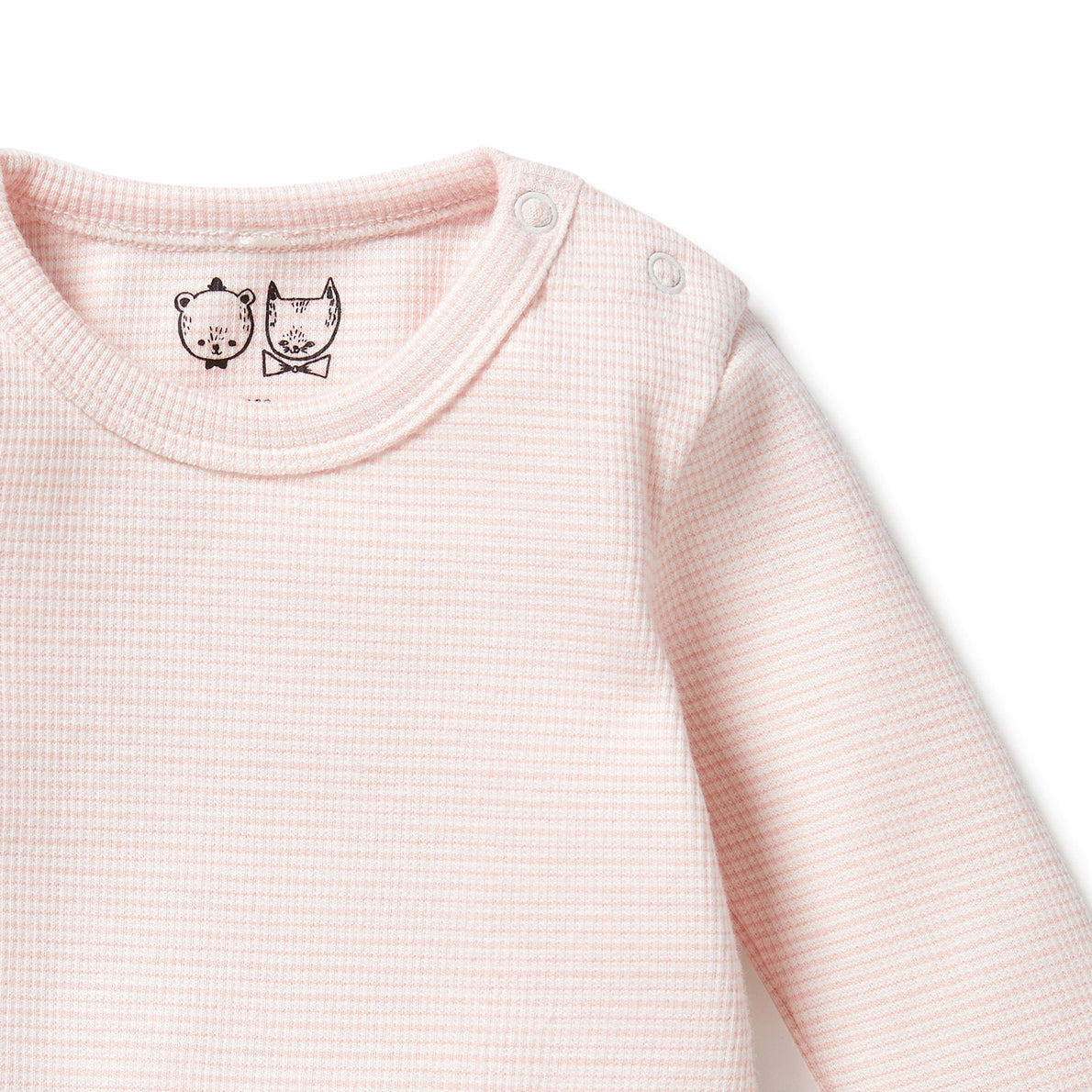 Organic Cotton Striped Rib Long Sleeve Bodysuit for Babies - Soft & Comfortable Onesie for Everyday Wear, Playtime & Photo Shoots