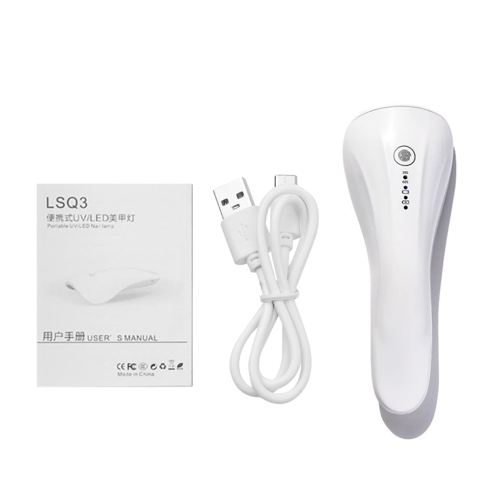 LAURAG Mini UV LED Nail Dryer - Handheld Nail Lamp with 2 Timer Settings, Quick-Drying Portable Manicure Light for Gel Polish Curing | Perfect for Home Nail Art & Professional Salon Use