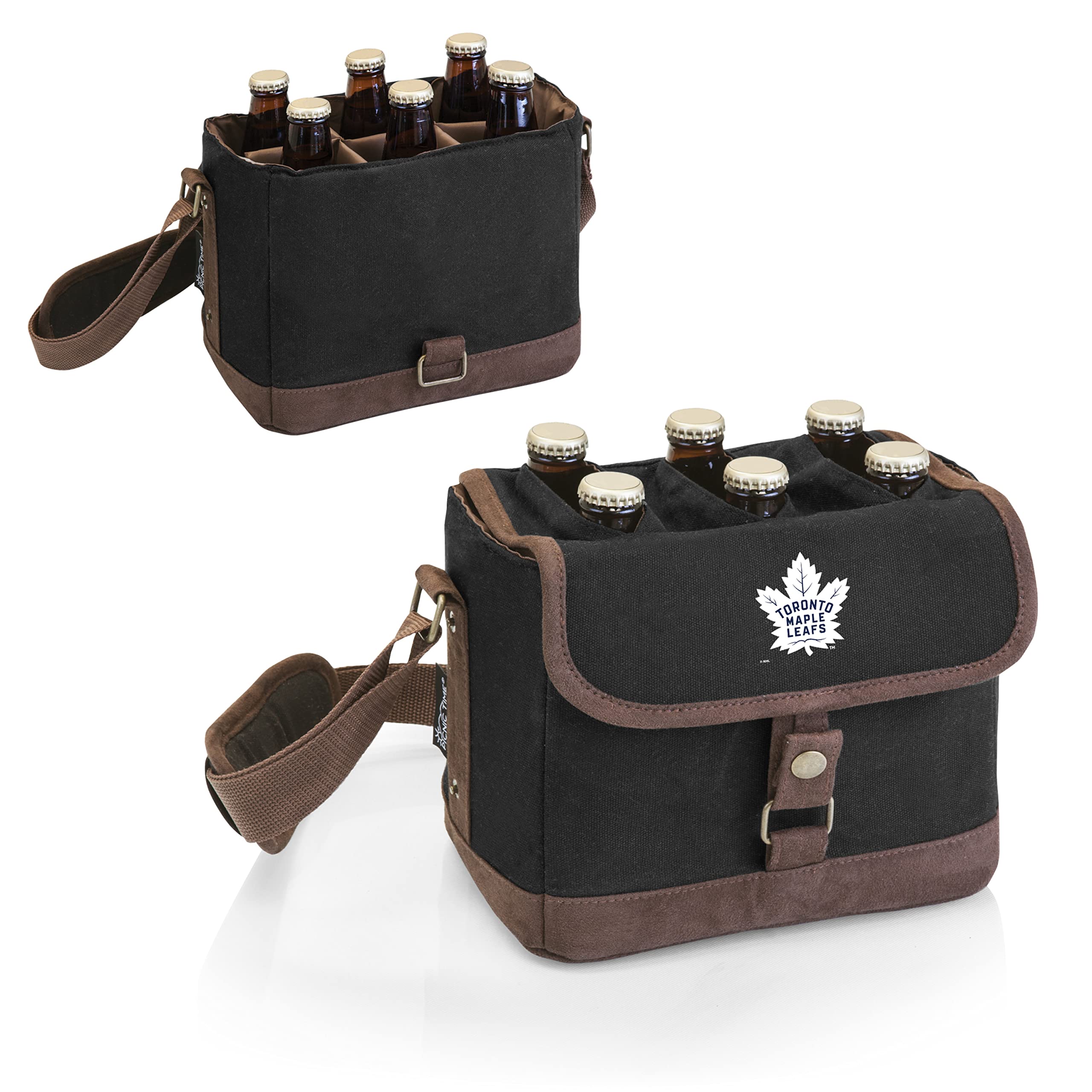 PICNIC TIME NHL Anaheim Ducks Insulated Beer Caddy Cooler Tote with Bottle Opener - Portable Beverage Carrier for Tailgating, Beach Parties & Sports Events