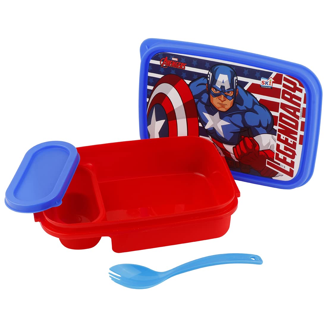 Avenger Kids Gift Set - Lunch & Pencil Box (Captain America) for School & Travel