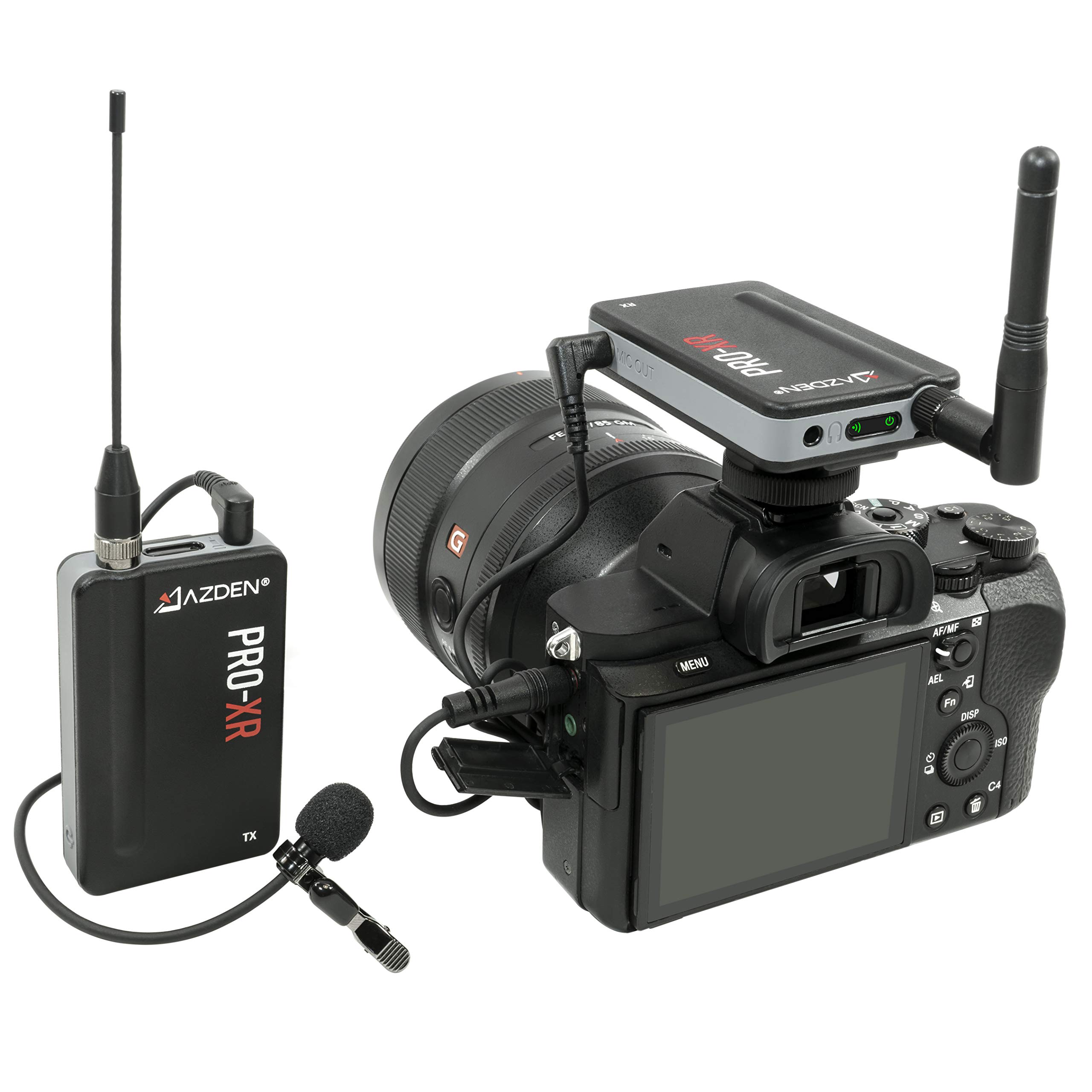 AZDEN PRO-XR Professional 2.4GHz Digital Wireless Microphone System with Signal Redundancy Technology - Ideal for Live Performances, Public Speaking, and Studio Recording
