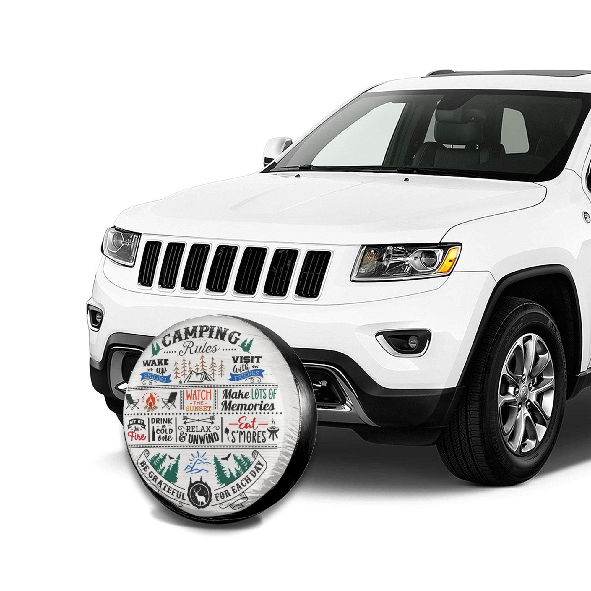 **Weatherproof Universal RV Spare Tire Cover 15 Inch - Camper, Trailer, SUV & Truck Wheel Protector for Outdoor Travel & Camping Adventures**