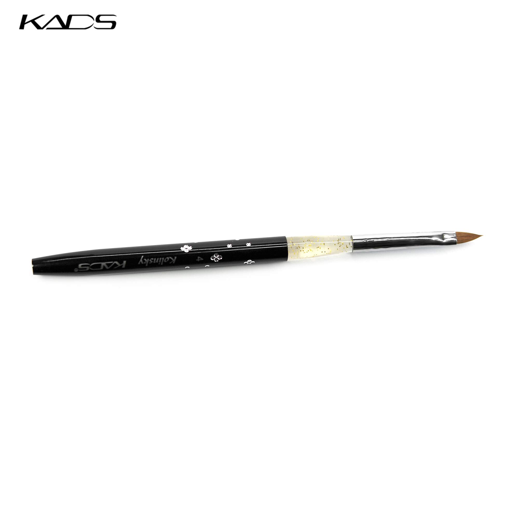 Premium Kolinsky Sable Acrylic Nail Brush - Size 4 Professional Nail Art Brush for Acrylic, Gel & Dip Powder Application - Perfect for Salon, Home Manicures & Nail Art Designs