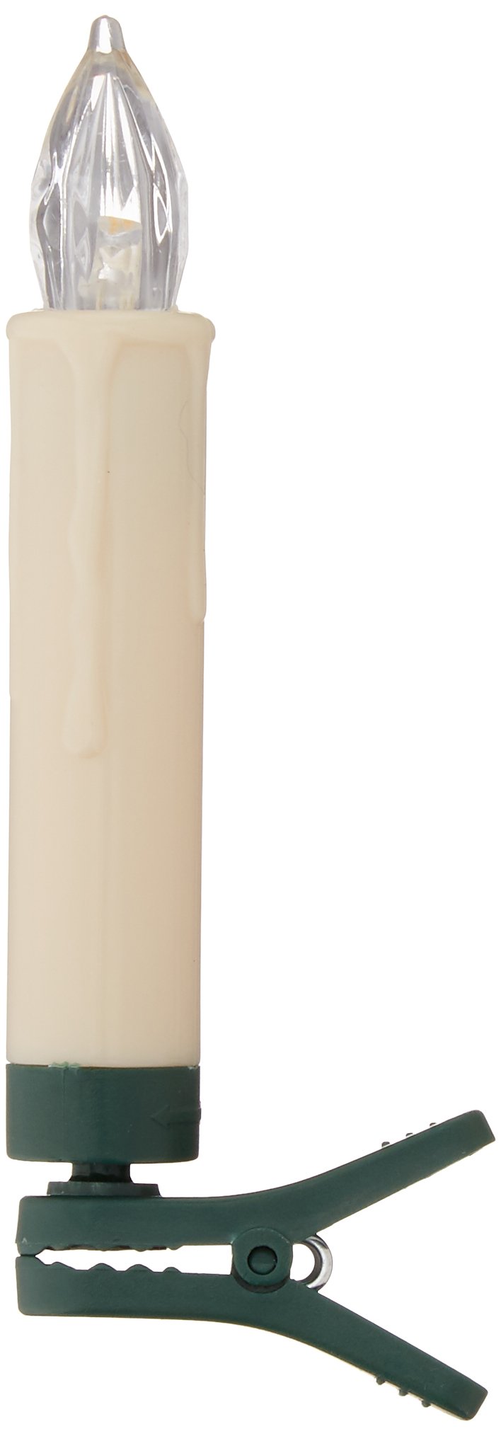 LED Clip-on Taper Faux Wax Drip Candles Set of 12 - Battery Operated with Remote On/Off - Perfect for Home Decor, Wedding Centerpieces & Romantic Dinner Lighting