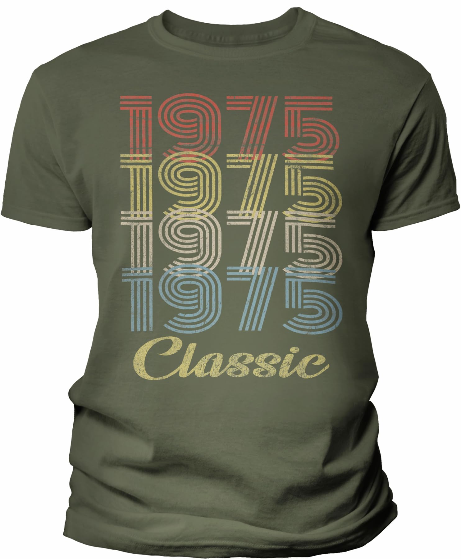 Vintage 1975 Retro 50th Birthday T-Shirt for Men - Classic 50 Years Old Gift Idea - Perfect for Birthday Parties & Milestone Celebrations