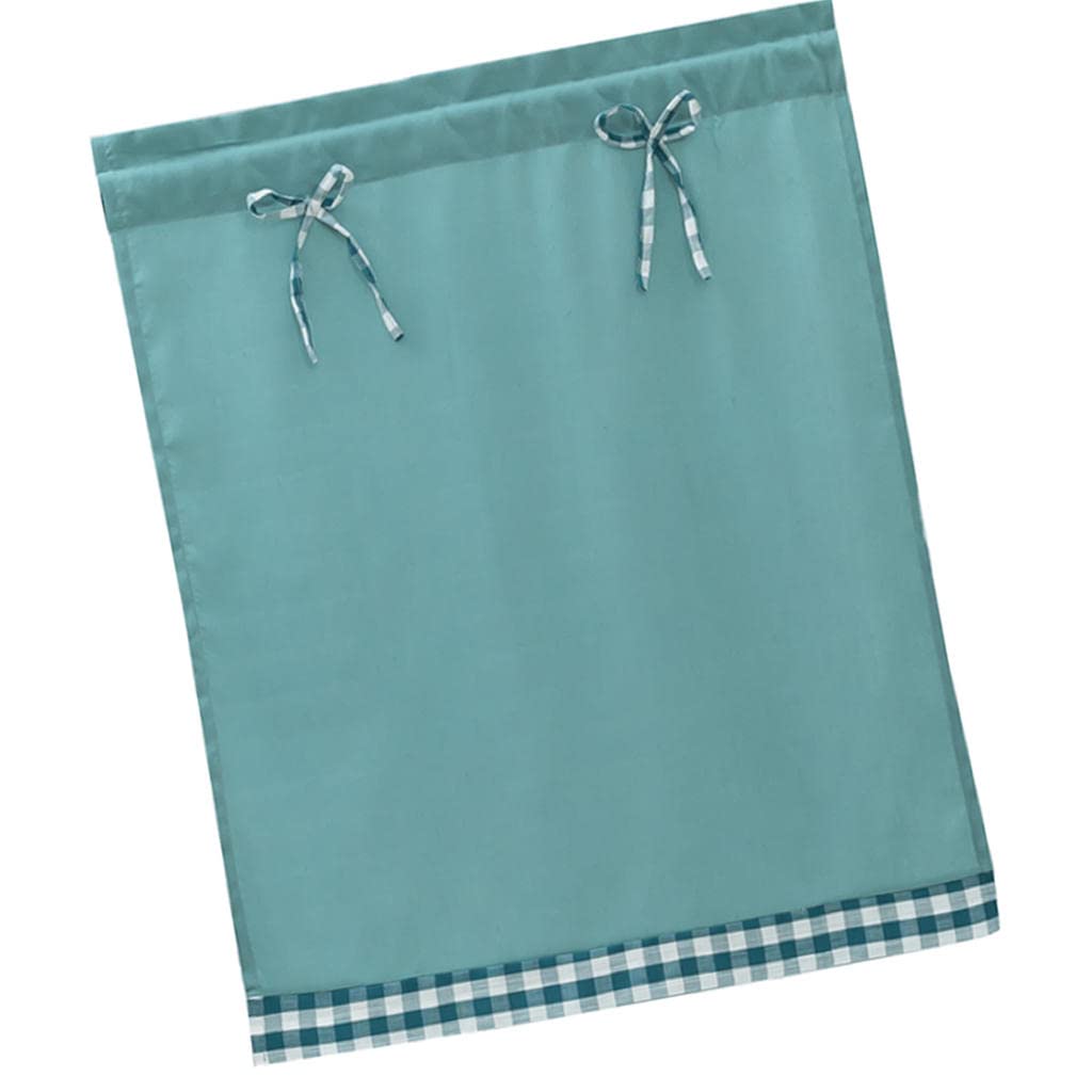 Baoblaze Light Blue Polyester Cotton Short Curtains 29x24 Inches for Small Windows - Perfect for Kitchen, Bathroom, Basement & RV Use