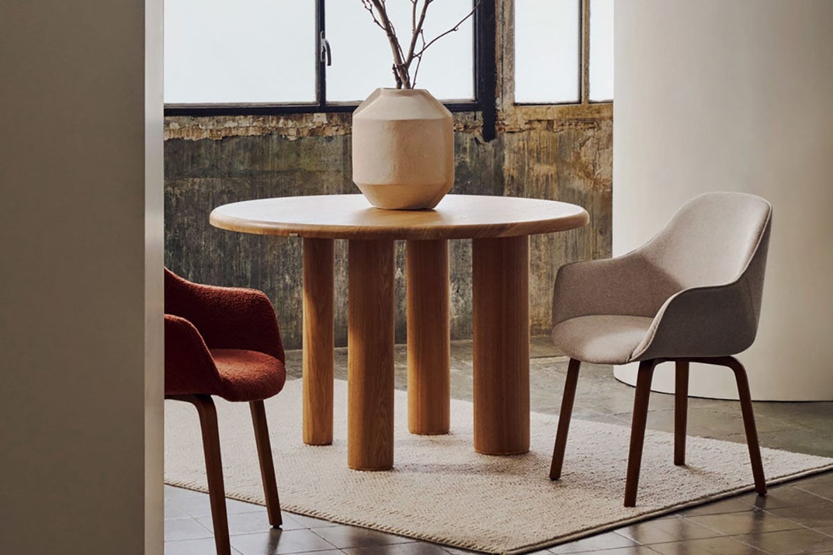 Como Maylen Cafe or Breakout Round Table - 47.2 Inch (1200mm) Modern Dining Table for Kitchen, Restaurant & Office Meetings - Perfect for Small Spaces & Collaborative Work Areas