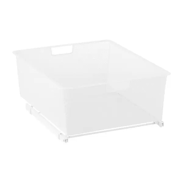 Elfa Easy Glider Medium 45cm Wide Mesh Basket Organizer - Perfect for Closet, Bathroom & Nursery Storage Organization