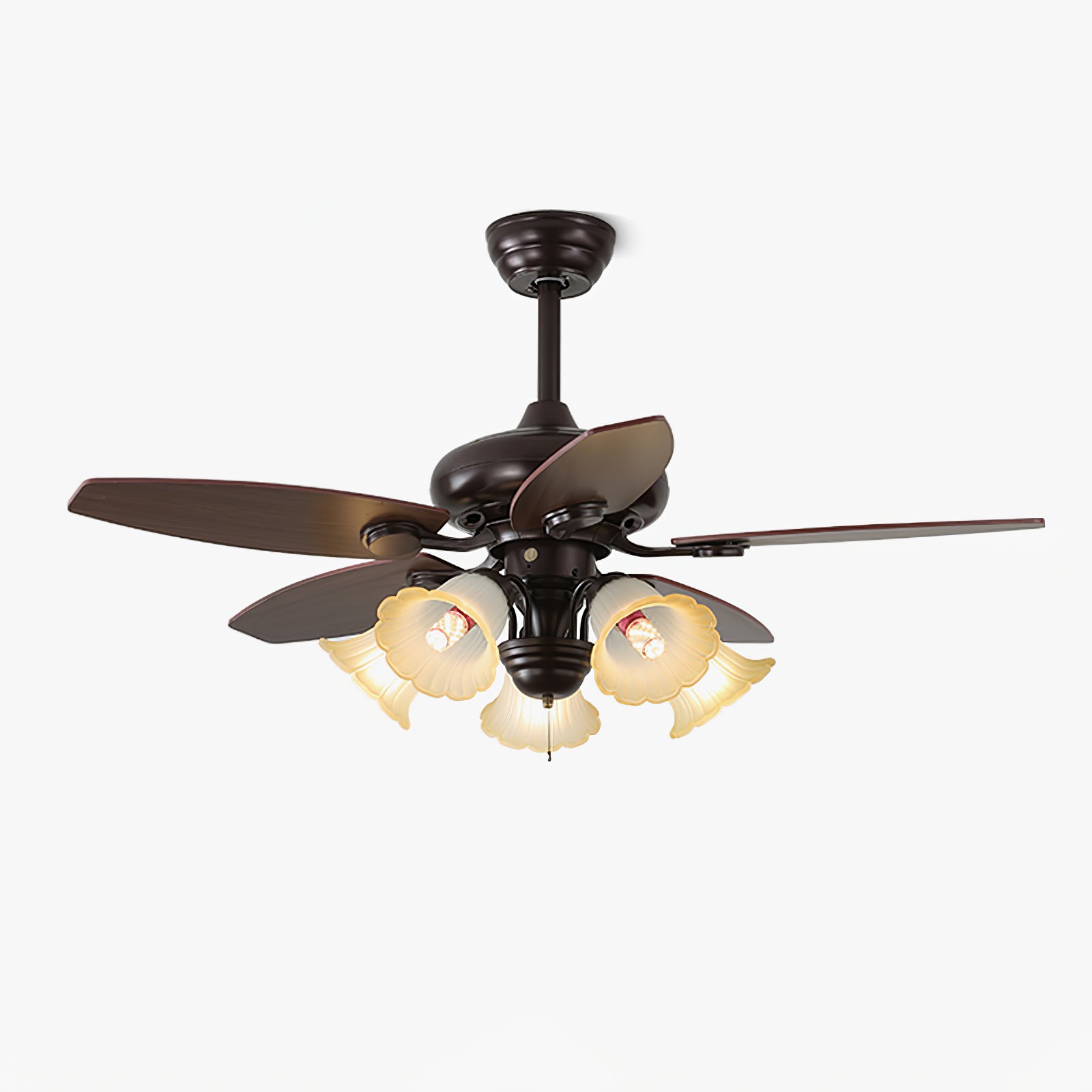 Blossom Breeze 52 Inch Ceiling Fan with LED Light Kit - Modern Flush Mount Fan for Bedroom, Living Room & Office - Energy Efficient & Quiet Operation