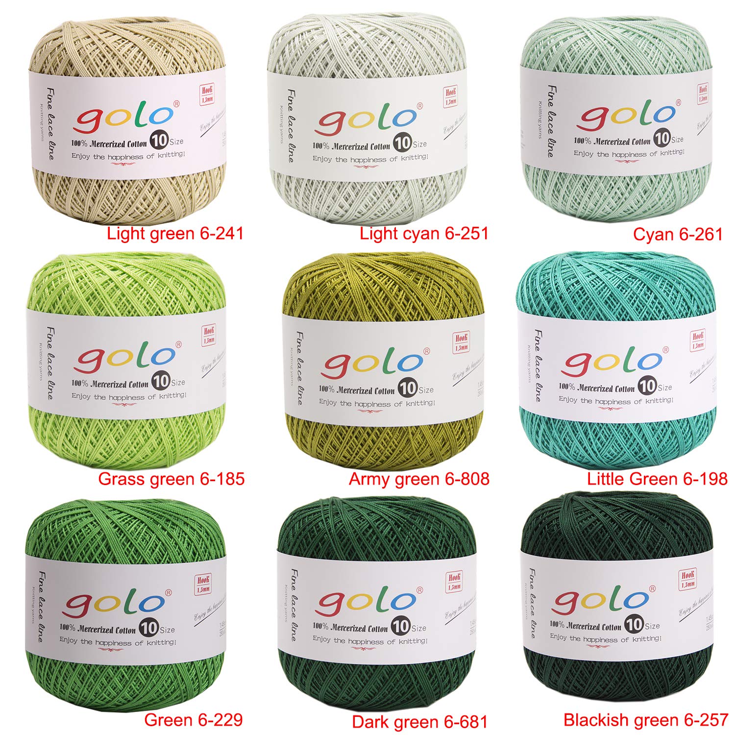 Golo Size 10 Crochet Cotton Yarn - Premium Tatting Lace Thread for Doilies, Table Runners & Handmade Jewelry | Ideal for Crocheting, Knitting & Craft Projects
