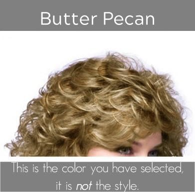 Rene of Paris Noriko Angelica Synthetic Wig with Wig Lift Comb - Butter Pecan Color - 2-Piece Hair Bundle for Cosplay, Costume Parties & Everyday Wear