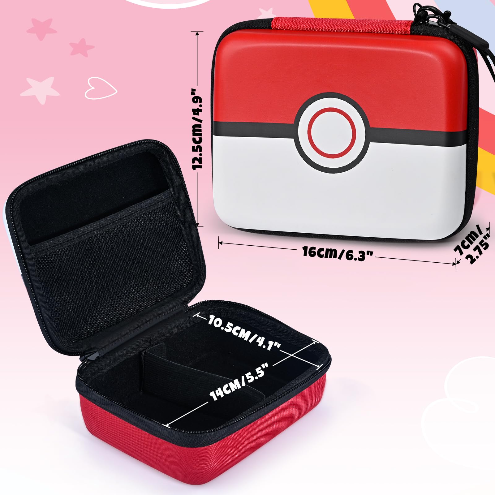 Hard-Shell Trading Card Storage Case - Holds 400+ MTG, PTCG & TCG Cards | Durable Card Holder Box for Magic The Gathering & Pokémon | Perfect for Collectors, Tournaments & Gift for Boys & Girls (PKMC007)