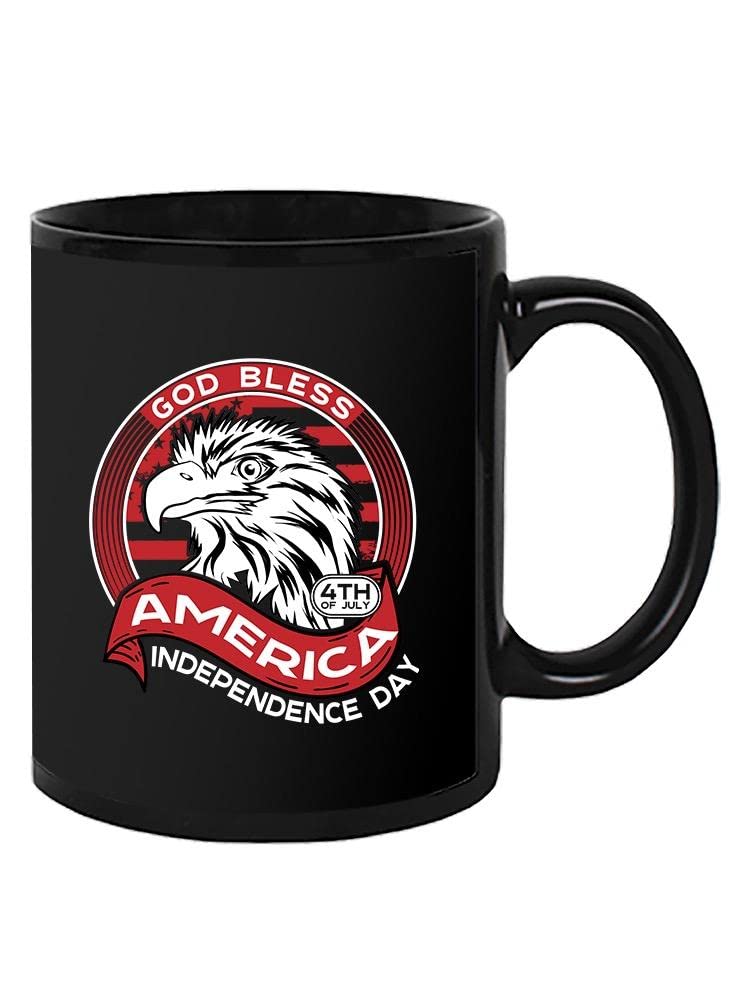 God Bless America Eagle Coffee Mug - Patriotic Ceramic Cup for Tea & Hot Drinks - Perfect for Home, Office & Gifts - Image by Shutterstock