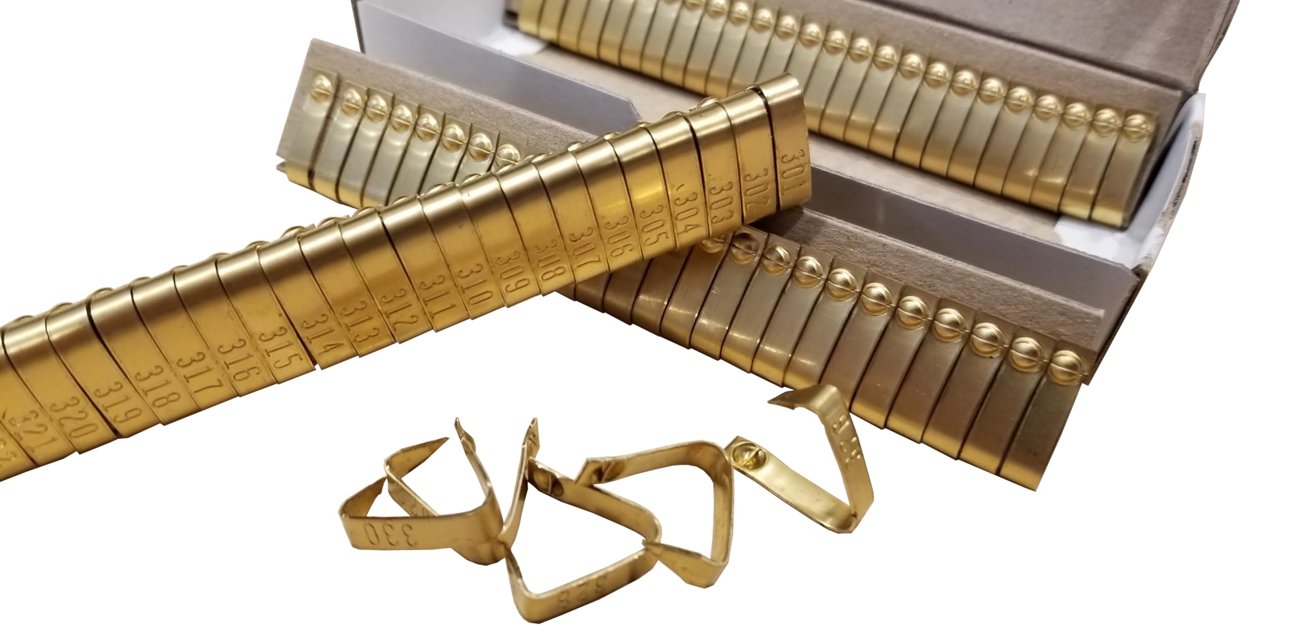 Custom Stamped Brass Chicken Wing Bands (900) for Poultry Tagging