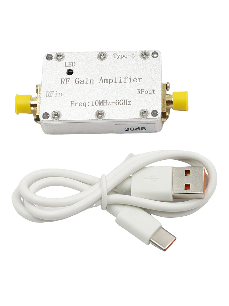 10M-6GHz RF Amplifier - 10dB/20dB/30dB/40dB High Gain Driver Receiver - Signal Booster for Ham Radio, Wireless Communication & Antenna Systems
