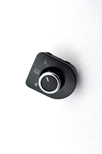 Premium Chrome Rear View Mirror Switch Knob with Heat Function - Compatible with VW Volkswagen Golf Mk4 (1997-2006) - Durable Replacement Part for Car Interior Upgrade - Perfect for Winter Driving & Enhanced Visibility
