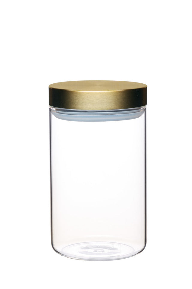 Premium Airtight Glass Food Storage Jars with Brass Lids - 32oz Set of 4 for Kitchen Pantry Organization, Dry Goods, Coffee, Tea & Spices | Eco-Friendly, Leakproof Containers for Meal Prep & Bulk Food Storage