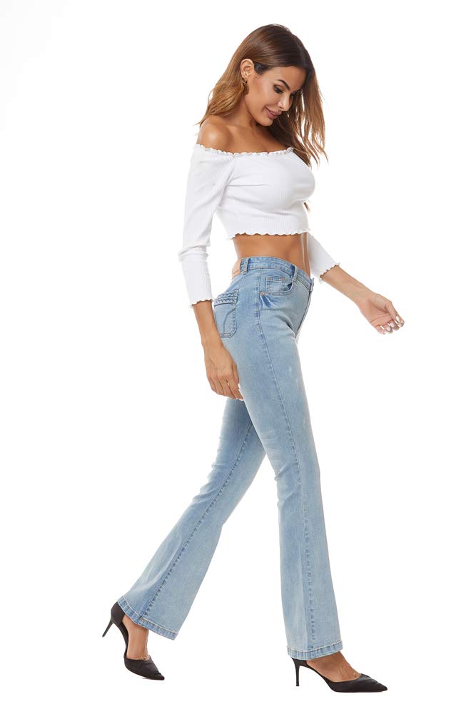 AvaCostume Women's High Rise Stretch Bootcut Jeans - Comfortable & Flattering Denim Pants for Casual Wear, Work & Night Out