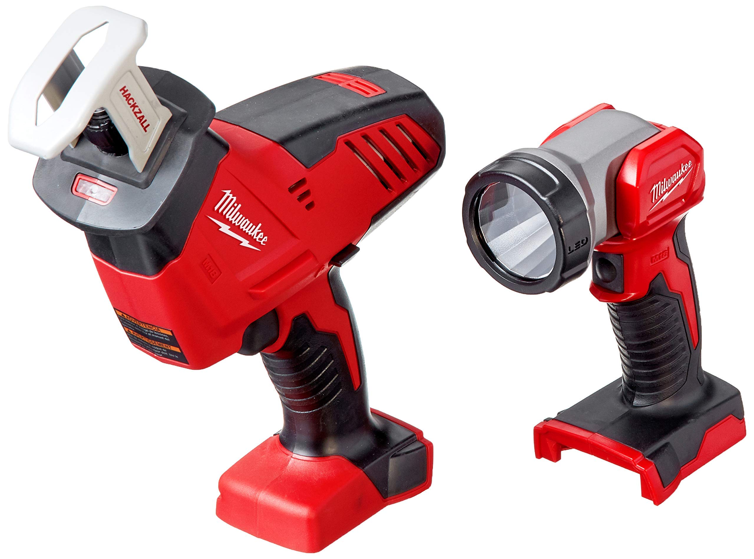 Milwaukee 2695-24 M18 18V Cordless Power Tool Combo Kit - Hammer Drill, Impact Driver, Reciprocating Saw & Work Light with 2 Batteries, Charger & Case (Renewed) | Perfect for Construction, Woodworking & DIY Home Projects
