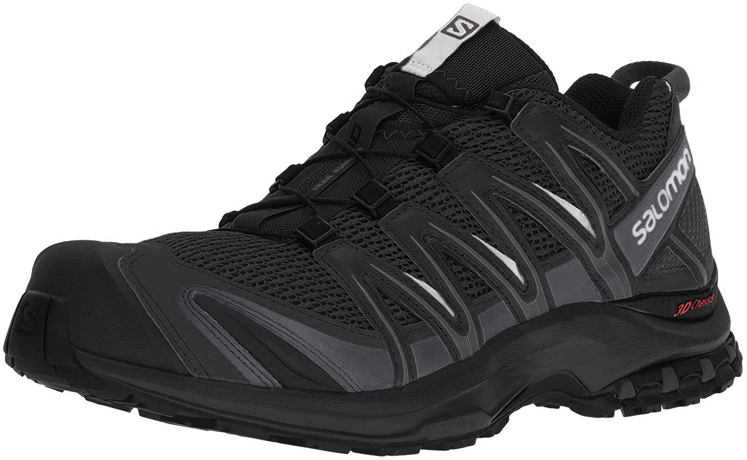 Salomon XA PRO 3D Men's Trail Running Shoes - Lightweight & Durable for Hiking & Outdoor Adventures | Black/Magnet/Quiet Shade | Size 13 | Perfect for Trail Running, Mountain Climbing & Outdoor Fitness