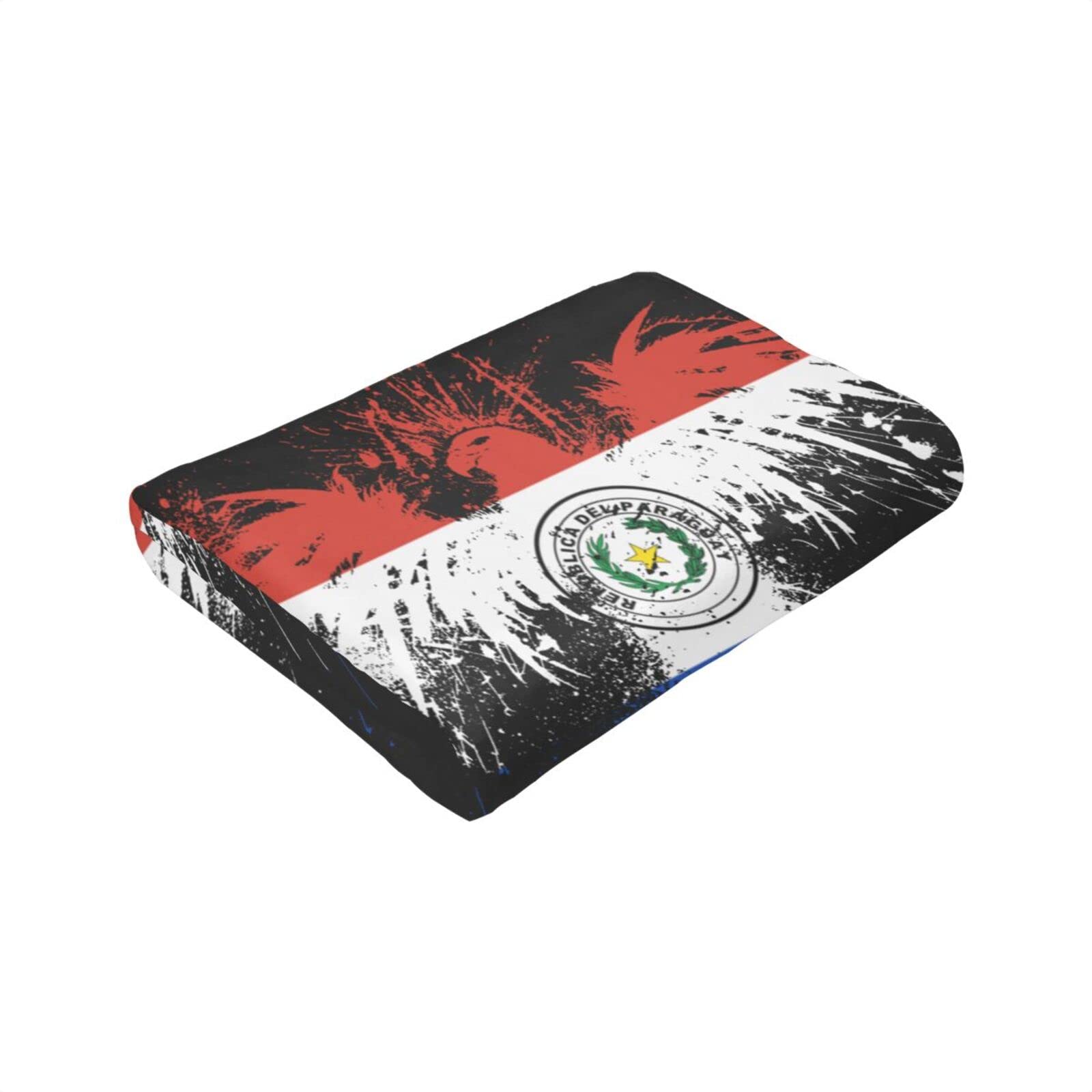 Premium HUFURI Eagle Paraguay Flag Flannel Fleece Throw Blanket - Ultra Soft & Cozy 80