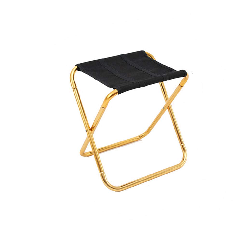 Ultra Lightweight Portable Folding Stool - Compact Foldable Chair for Outdoor Camping, Fishing, Picnics, Travel & Subway Commute - Gold (Perfect for Small Spaces, On-the-Go Seating & Outdoor Adventures)
