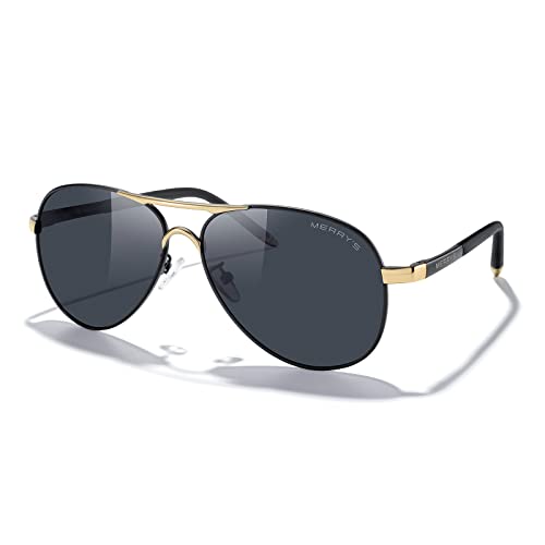Black Frame/Gold Bridge/Black Lens