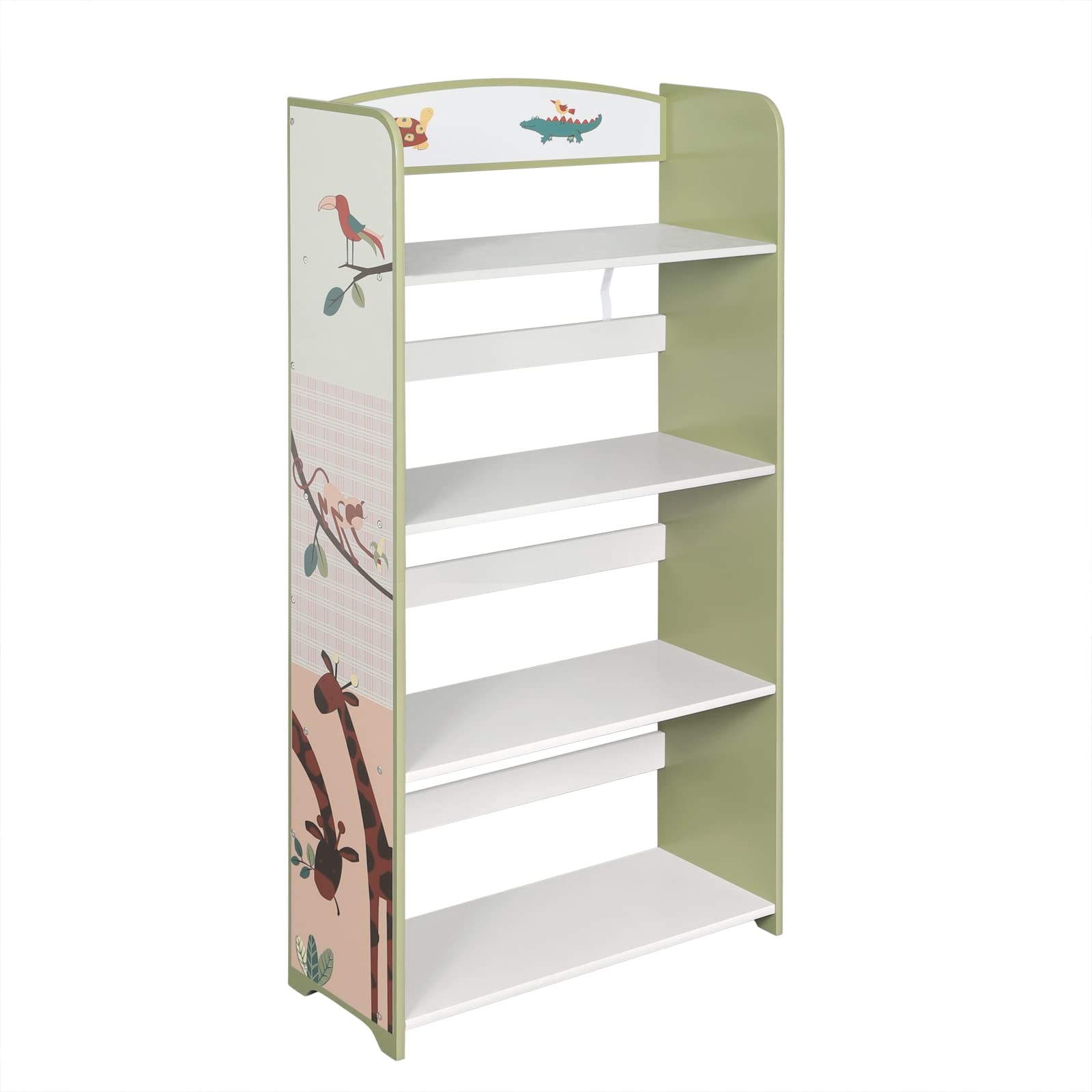 4-Tier Bookshelf Bookcase - Freestanding Storage Organizer for Books, Toys & Home Decor | Perfect for Living Room, Bedroom & Office Organization (Multiple Colors)