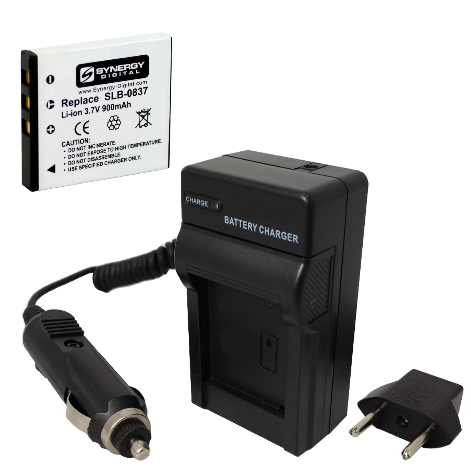 Synergy Digital Camera Accessory Kit for Samsung i70 - Includes SDSLB0837 Replacement Battery & SDM-1504 Charger - Perfect for Travel Photography, Vlogging & Everyday Shooting