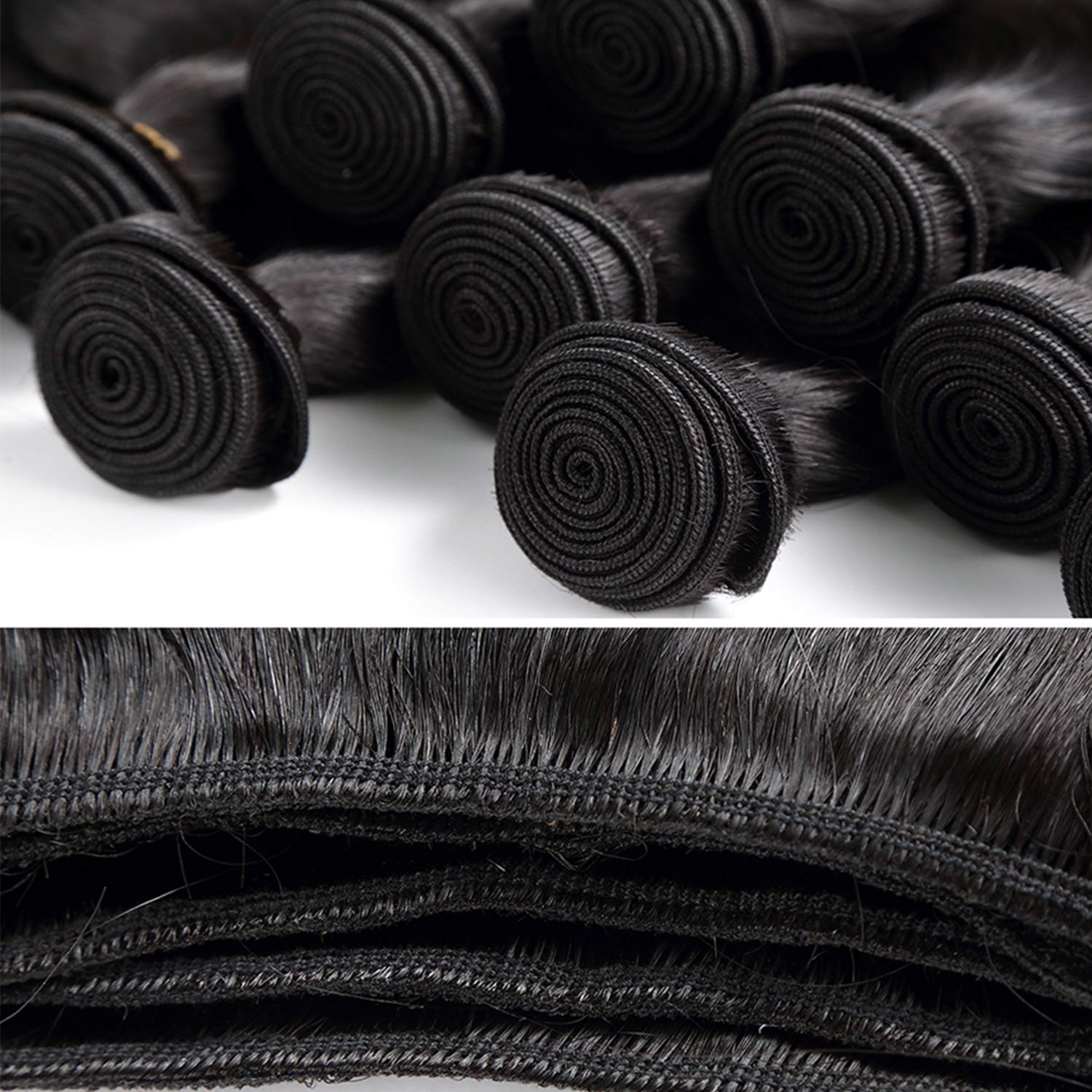 Aelinsi 100% Unprocessed Virgin Brazilian Human Hair Extensions - 4 Bundles Body Wave (22 24 26 28 Inch) 12A Grade Natural Black Wavy Hair for Stunning Hairstyles - Perfect for Daily Wear, Parties & Special Occasions