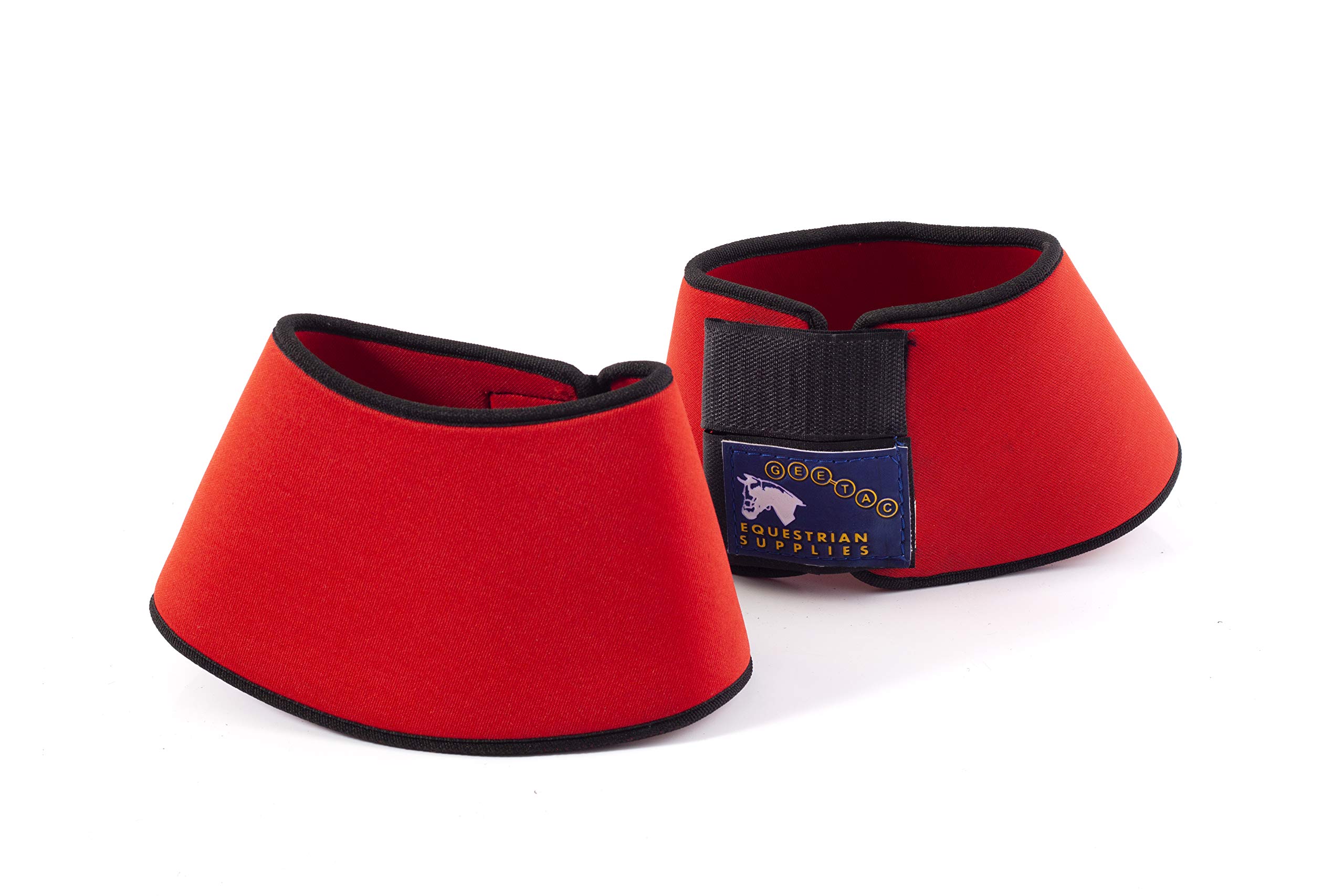 Neoprene Over Reach Brushing Boots for Horses - Full Red | Durable & Protective Horse Boots for Training, Jumping & Riding | Prevent Injuries & Provide Support