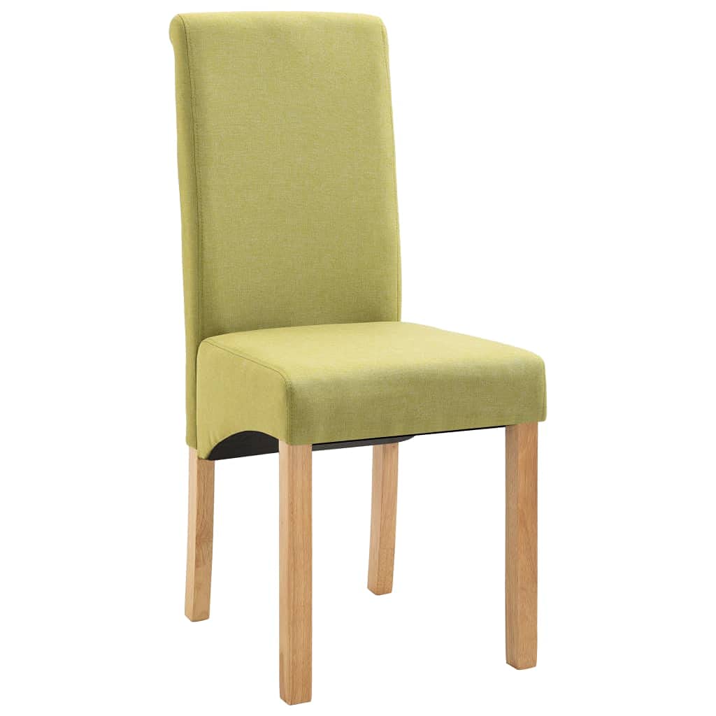4-Piece Modern Green Fabric Dining Chairs Set - Comfortable Kitchen Chairs for Dining Room, Living Room, Bedroom & Restaurant Use