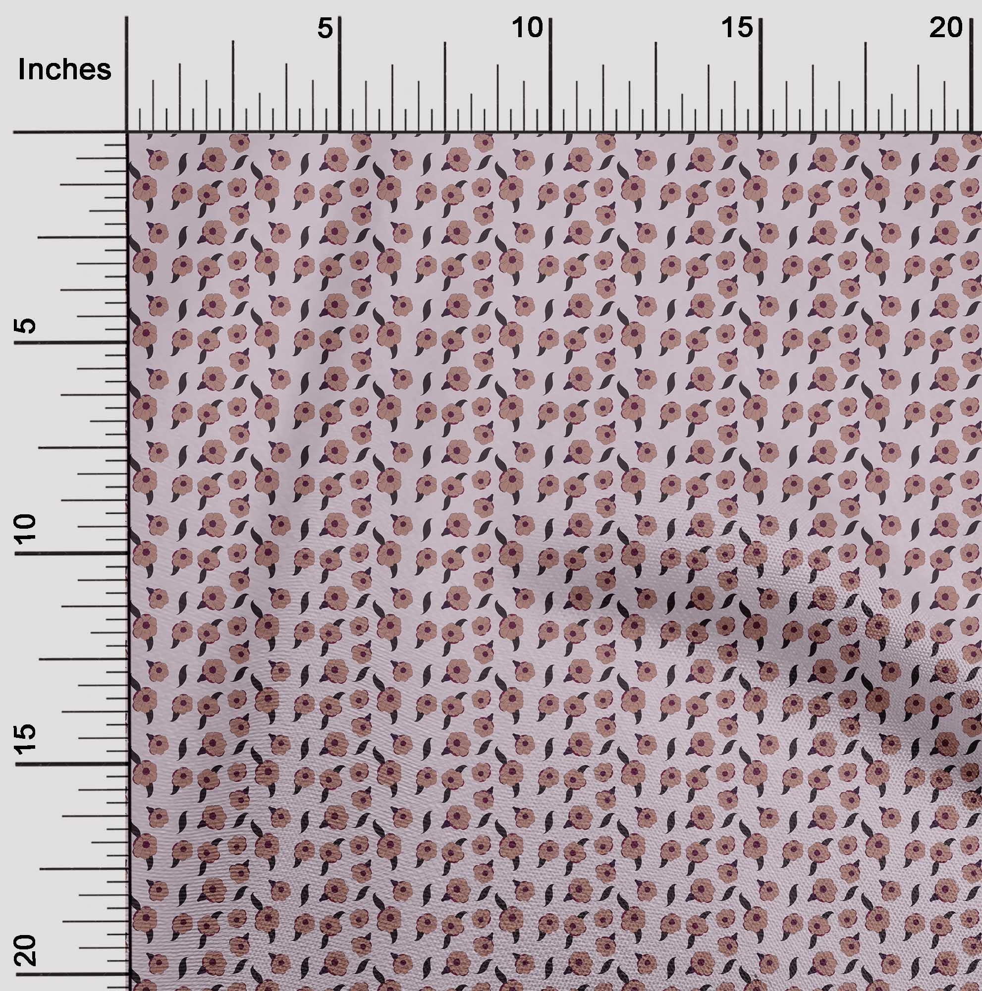oneOone Cotton Flex Pastel Pink Asian Floral Print Fabric by The Yard - 40 Inch Wide Soft Dress Material for DIY Clothing, Home Decor & Craft Projects