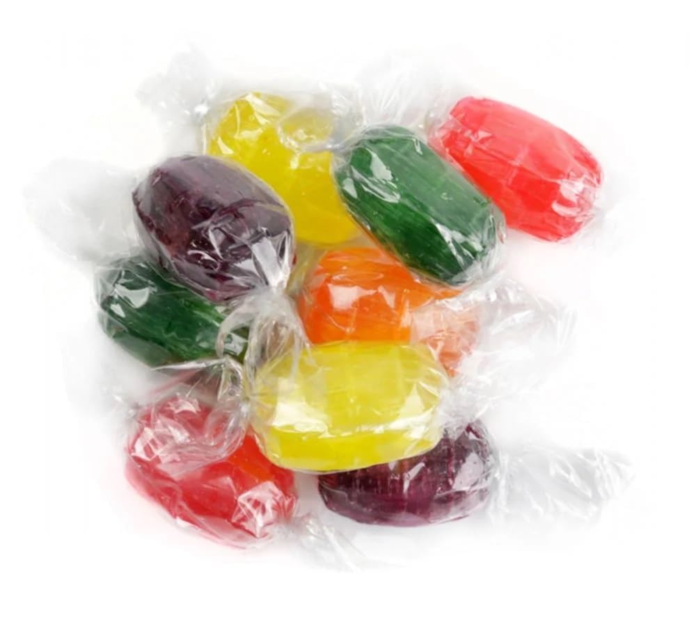 YANKEETRADERS Assorted Fruit Flavored Hard Candy Barrels - 2lb Bulk Candy for Parties, Office Snacks & Gift Baskets