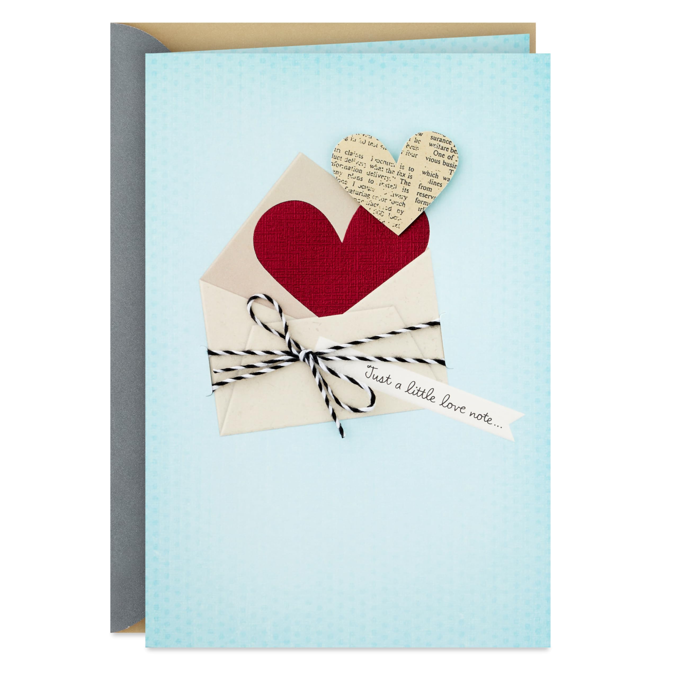Hallmark Love Greeting Card with Heart in Envelope - Perfect for Mother's Day, Anniversary, Romantic Birthday, Valentine's Day & Everyday Love Expressions | Thoughtful Gift for Wife, Girlfriend & Loved Ones