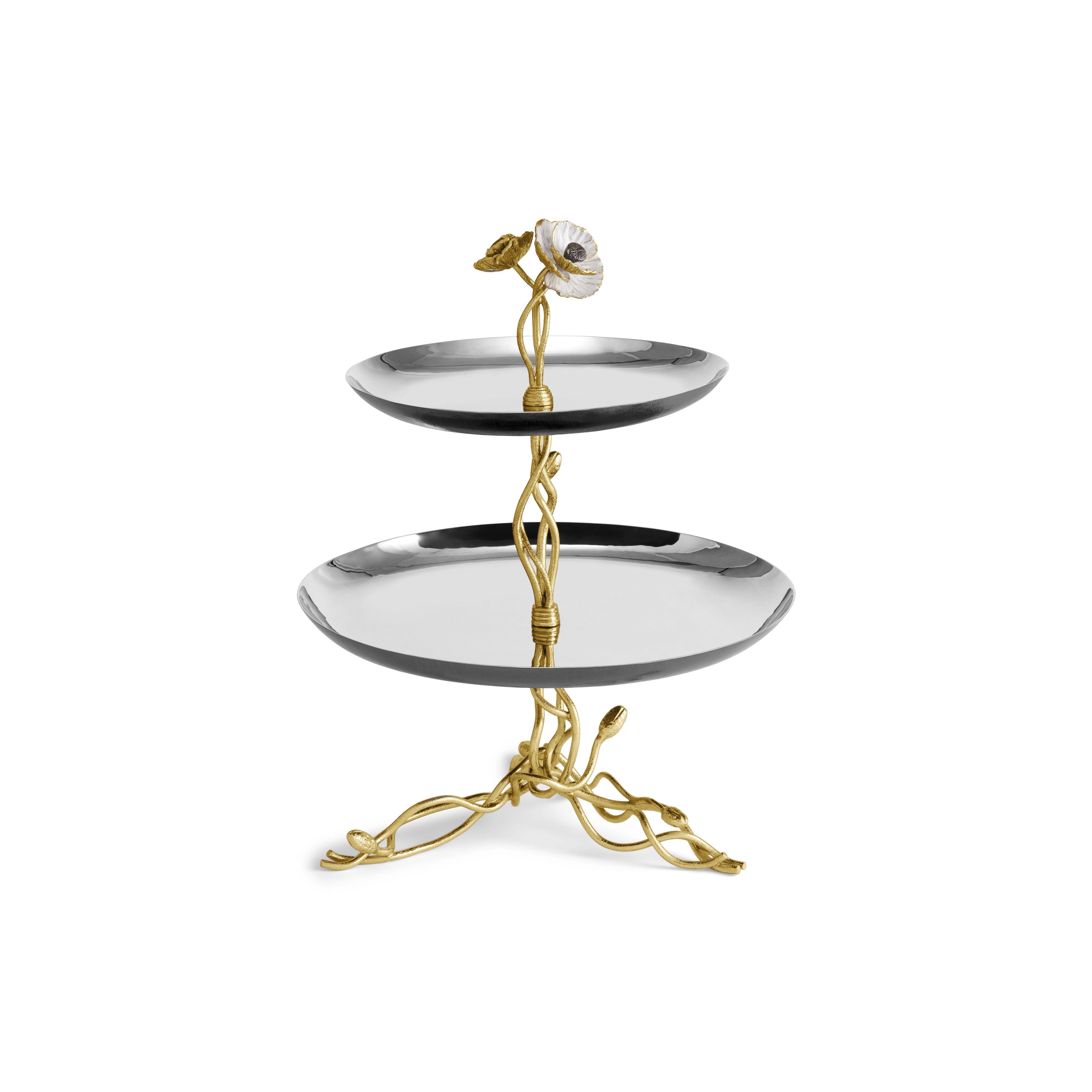 2-Tier Anemone Decorative Shelf - Perfect for Bathroom, Kitchen, or Living Room Storage and Display