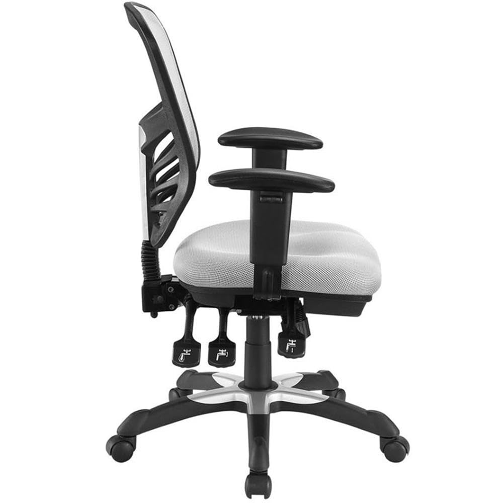 Hawthorne Collections Gray Mesh Fabric Office Chair - Ergonomic Desk Chair for Home & Office Workspace, Comfortable Computer Chair for Long Hours Sitting