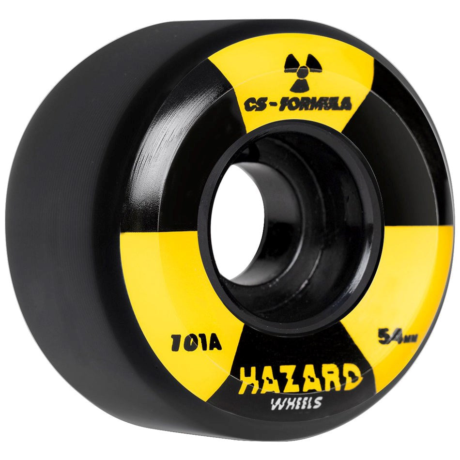 Hazard Radio Active CS Conical Wheels 54mm Black - High-Performance Skateboard Wheels for Street Skating and Tricks