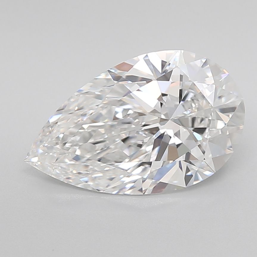 3.08 Carat D Color IF Clarity Pear-Shaped Lab-Grown Diamond for Engagement Rings & Fine Jewelry
