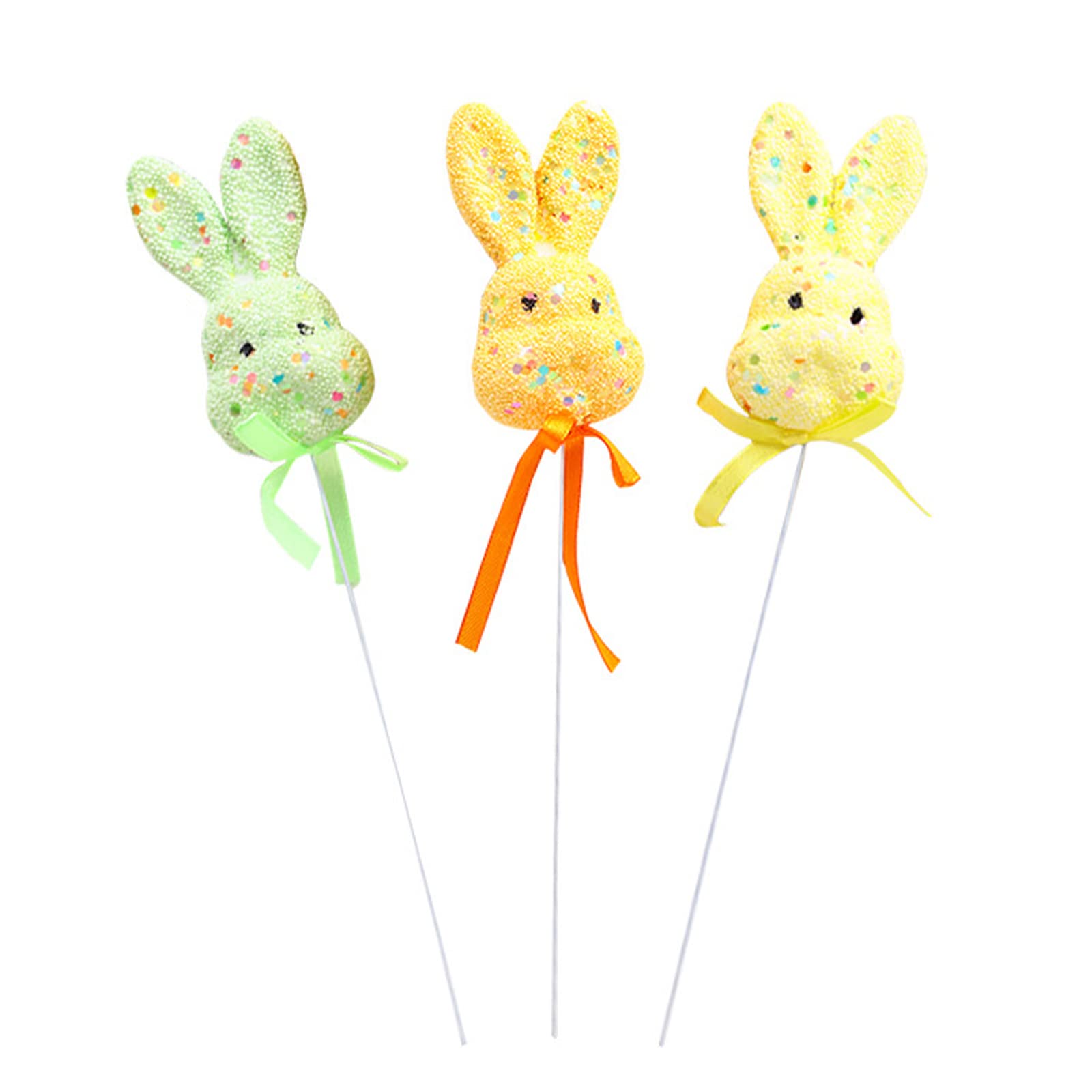 12 Pcs Easter Bunny Cupcake Toppers - Glitter Rabbit Cake Decorations for Easter, Birthday Parties & Holiday Celebrations - Cute Bunny Toppers for Desserts, Cakes & Cupcakes