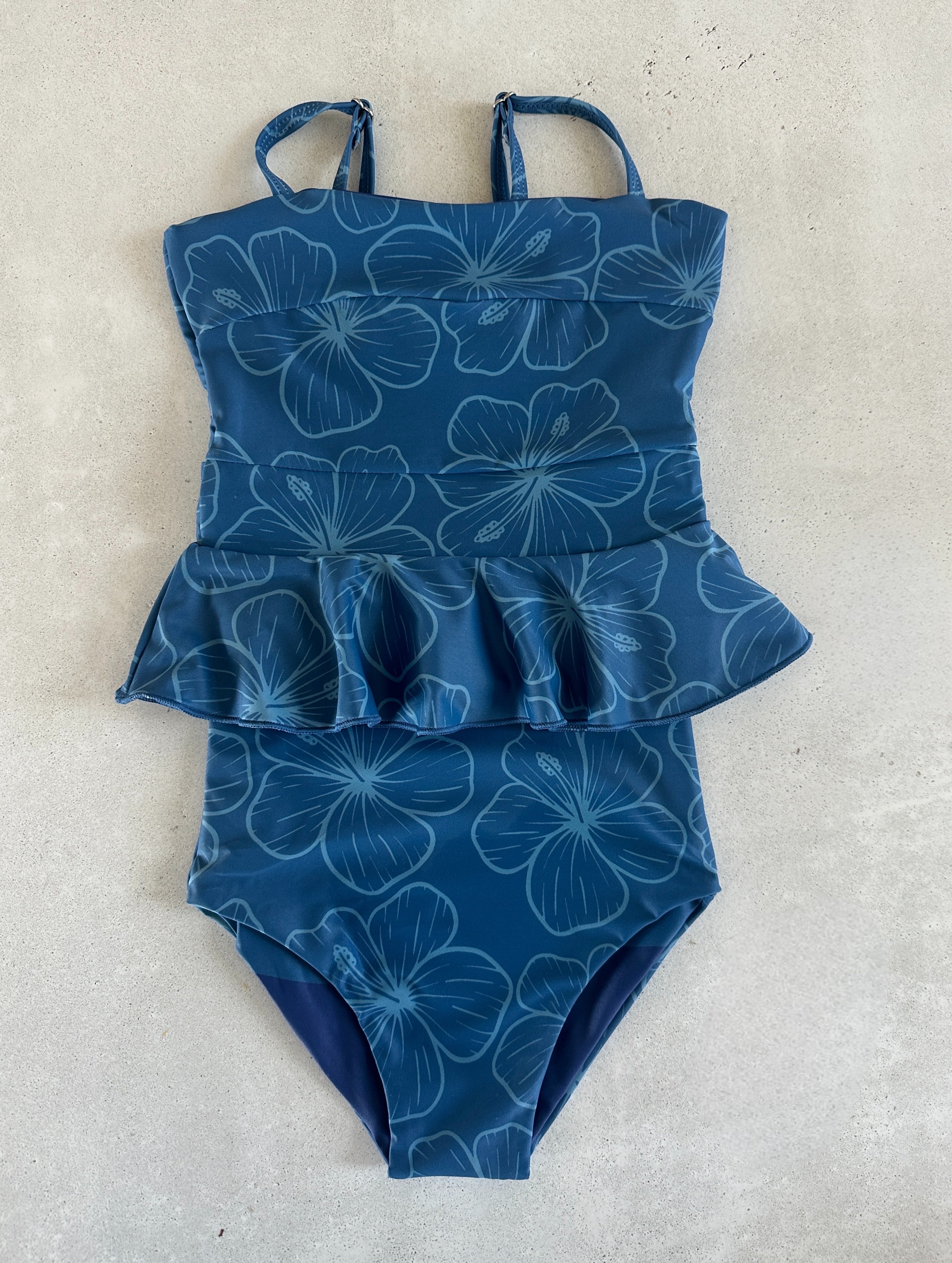 Baby Flora Reversible Tankini Swimsuit for Girls - UPF 50+ Sun Protection - Adjustable Straps - Quick Dry - Perfect for Beach, Pool & Summer Vacations