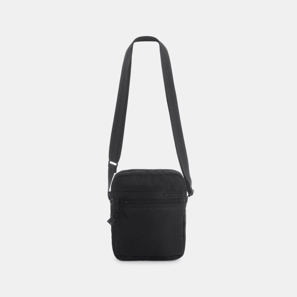 Hedgren Rush Compact Crossover RFID Anti-Theft Bag - Stylish Black Crossbody Purse for Travel, Work & Everyday Use