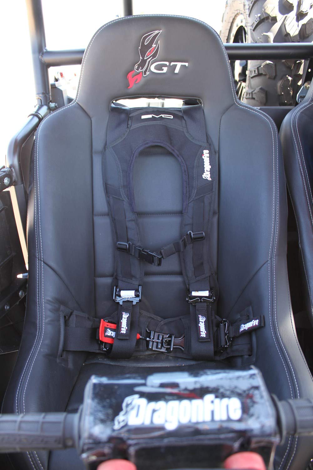 Dragonfire Racing 4-Point Harness EVO Set of 2 with Override Plug - Compatible with Polaris & Can-Am UTVs | Off-Road Racing Safety Gear for Dune Bashing & Trail Riding